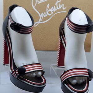 Christian Louboutin Barabonbon 120 RedWhite stripe
